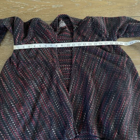 Cuddl Duds Wrap Cardigan Sweater Womens Small‎ Open Front Waterfall Multicolor - Picture 9 of 10